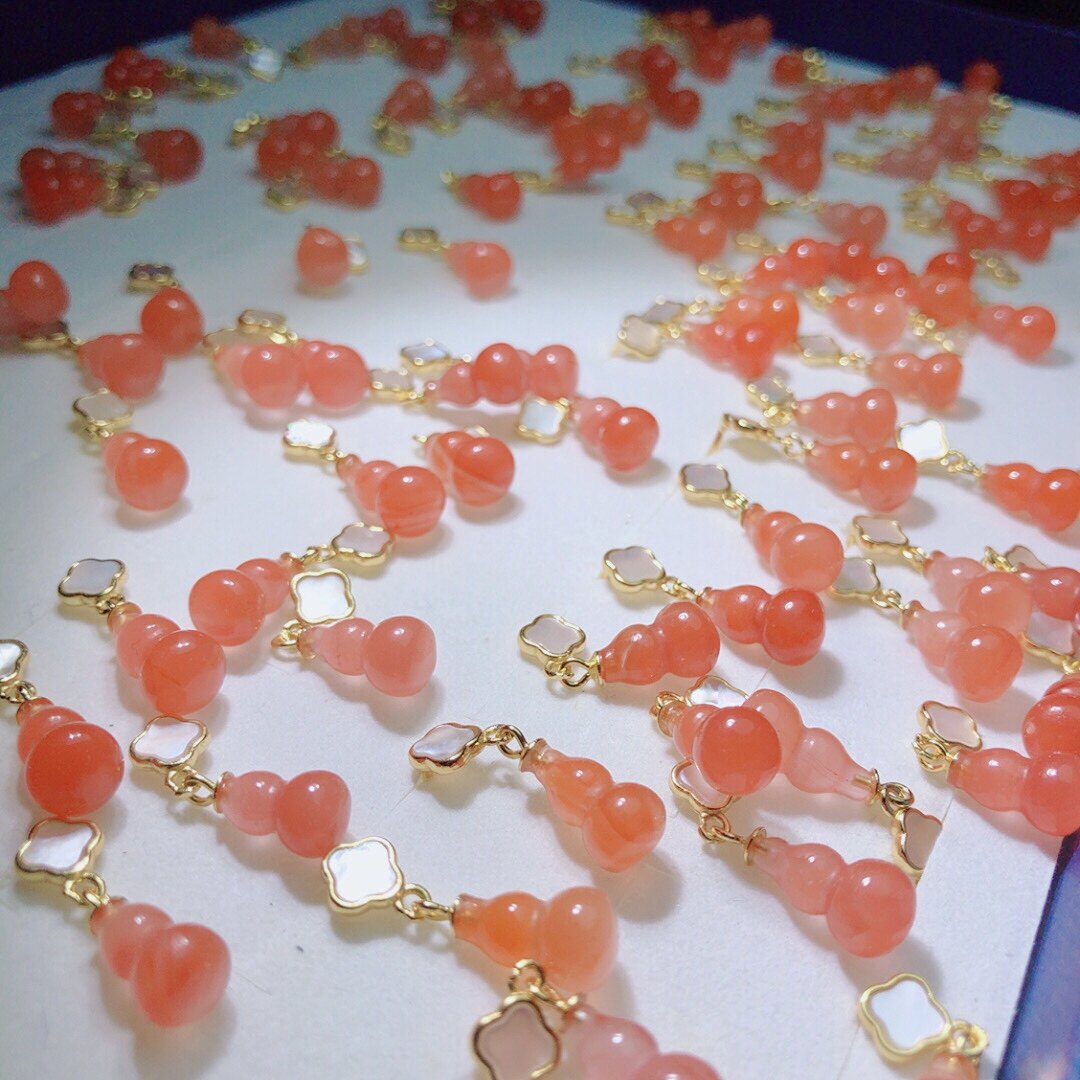 BB0900 天然南红玛瑙葫芦耳钉女s925银11/7mm耳坠红润冰透饱满,淘宝优惠券,粉丝福利购,淘宝优惠卷