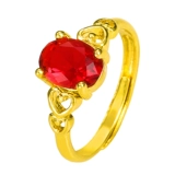 Модное золотое долговечное кольцо, в цветочек