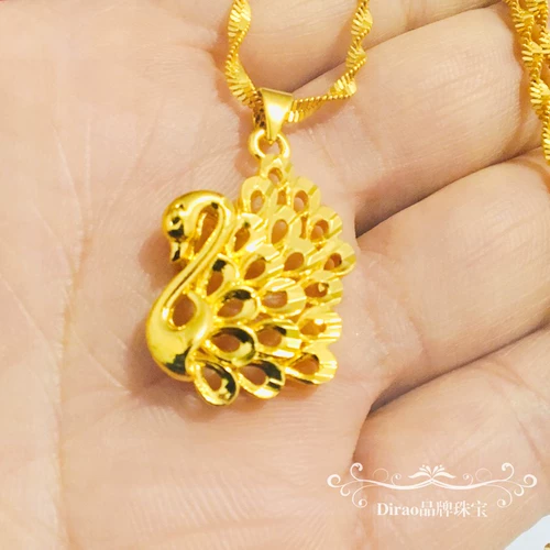 Золотое ожерелье, золотая подвеска, 24 карат, не выцветает