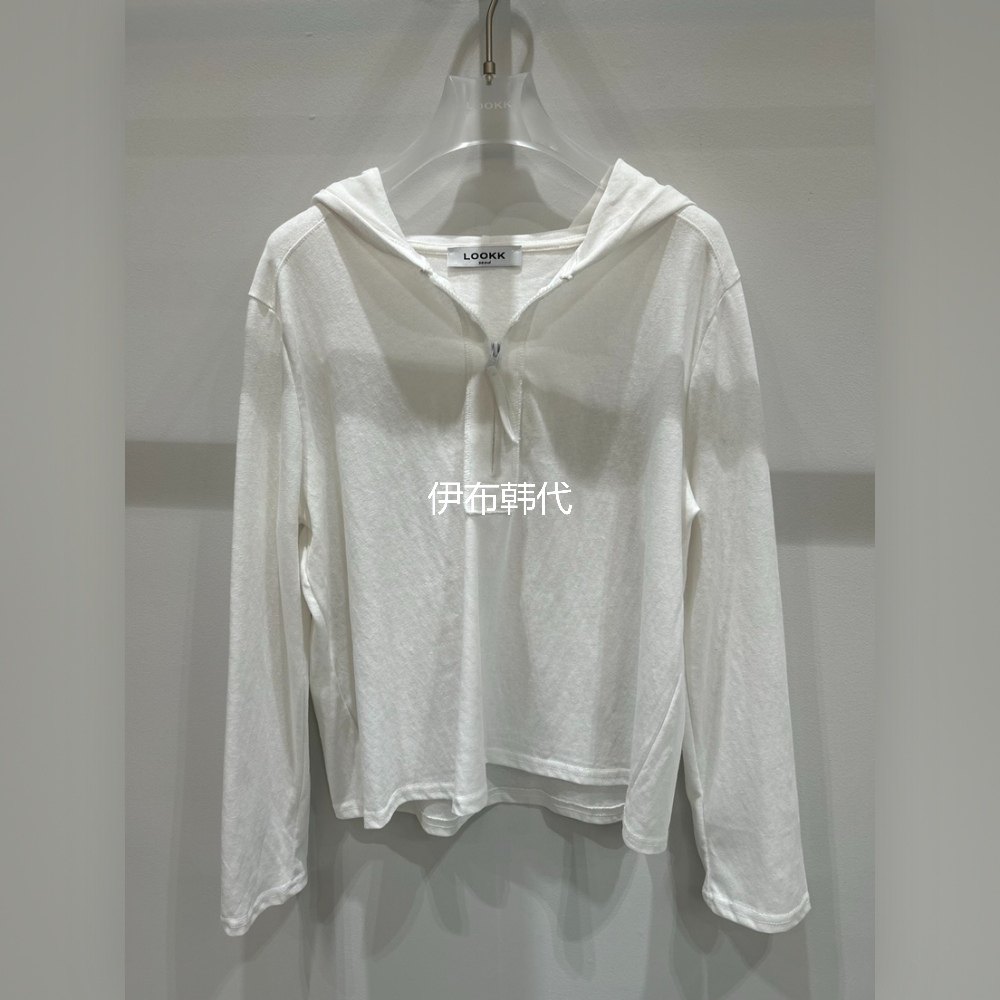 LOOKK/MIMME韩国东大门正品代购26春款 连帽拉链套头条纹卫衣女,淘宝优惠券,粉丝福利购,淘宝优惠卷