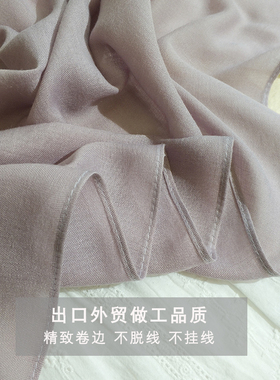 棉麻围巾女秋冬轻薄短款护颈围脖