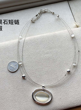 外贸欧美贝壳珍珠猫眼石项链镯子