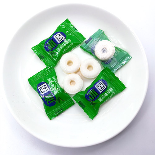 5斤有个圈圈薄荷糖润喉硬质糖果冰圈带圈散装零食老式强劲清凉糖 - 图3