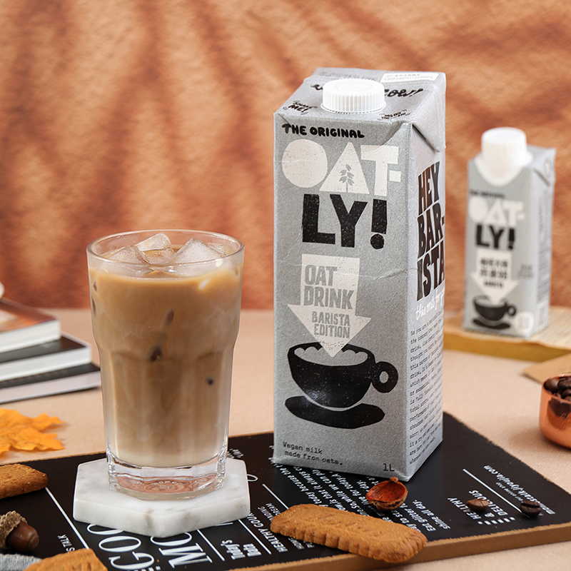 OATLY噢麦力燕麦奶谷物饮料咖啡伴侣0添加蔗糖咖啡大师燕麦饮1L - 图1