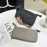 Портативные брендовые солнцезащитные очки на солнечной энергии, сумка для хранения подходит для мужчин и женщин, защитный чехол, из натуральной кожи