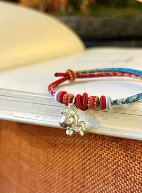 手链迎新马上有钱吉祥红绳本命年红色手绳原创设计通用手绳饰品礼