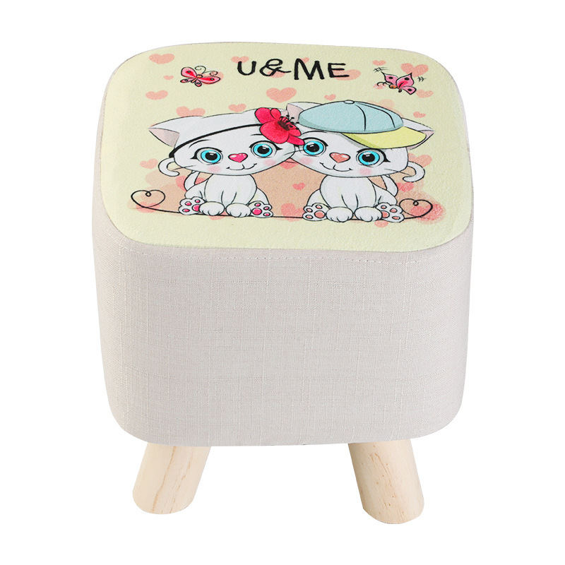 现货卡通布艺换鞋凳儿童卡通服装店换鞋小凳子儿童动物凳 - 图3