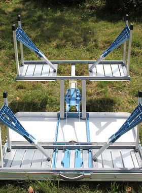 户外折叠桌椅连体桌露营烧烤桌摆地摊桌子折叠桌椅子