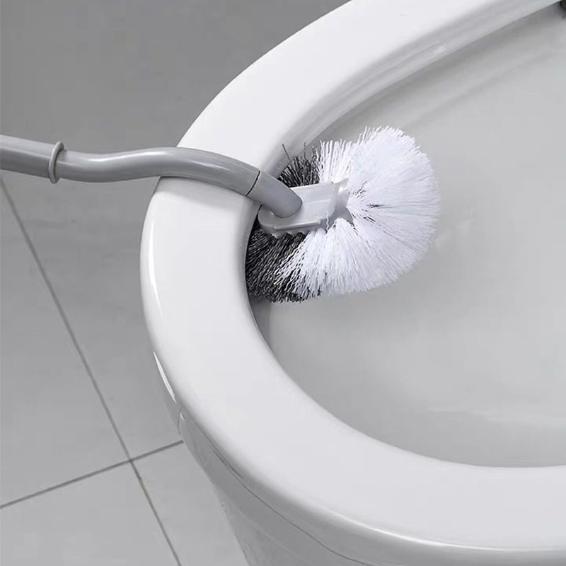 Curved toilet brush with no dead ends, neutral hair toilet brush, toilet brush, toilet cleaning brush, bathroom hotel toilet brush