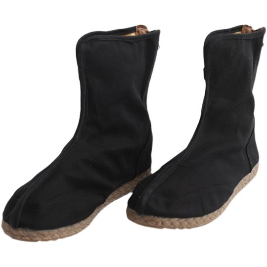 棉麻男单靴透气舒适平底鞋休闲布靴牛筋底民族风靴子棉布靴男女款