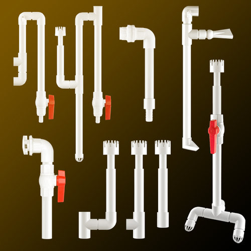 水管UPVC给水管鱼缸塑料硬管配件水族管子弯头三通底滤缸上下水 - 图1