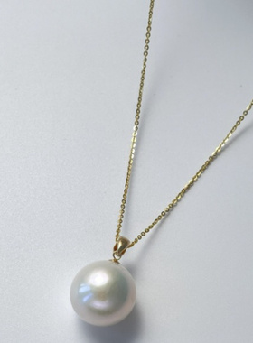 925银大灯泡吊坠淡水珍珠项链简