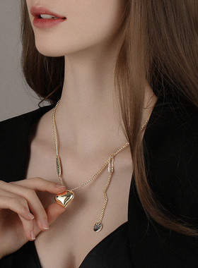 新款潮人心形简约闺蜜礼物短款项