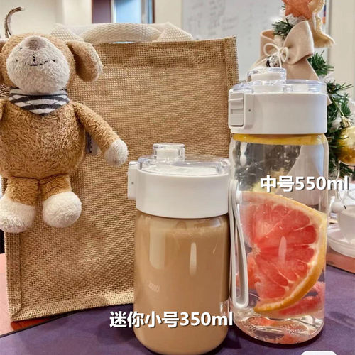 现货包邮MUJI无印良品水杯子共聚酯便携塑料随手水壶冷热咖啡泡茶 - 图2