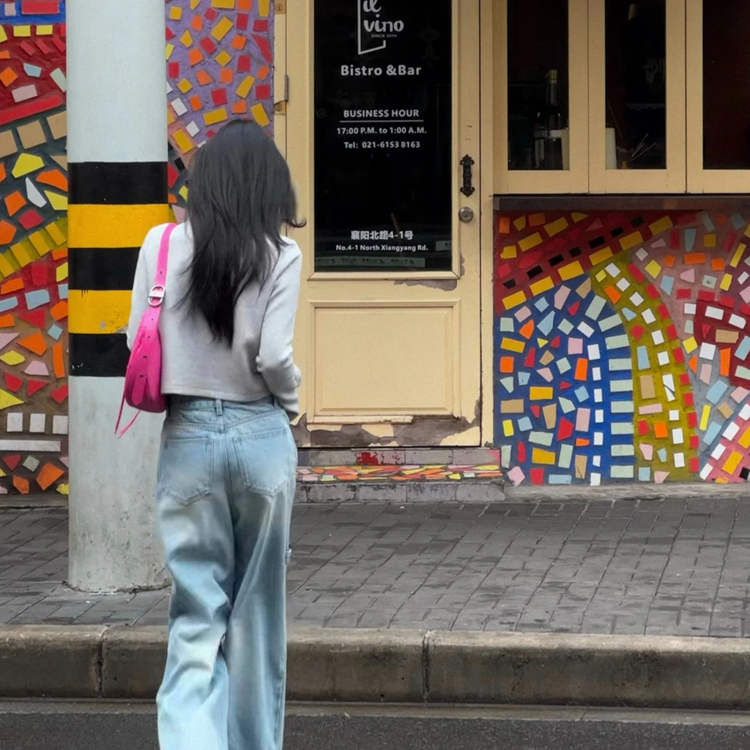 OopsLuLu破洞阔腿牛仔裤女2025秋季新款高腰显瘦设计感直筒拖地裤,淘宝优惠券,粉丝福利购,淘宝优惠卷