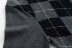 Áo len cashmere cổ điển nam tròn cổ kim cương lưới màu tương phản lỏng áo len rộng kích thước lớn áo len trẻ trung đích thực - Áo len Cashmere