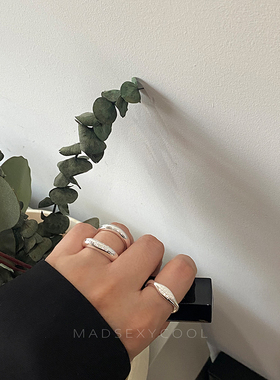 女钛钢简约素圈戒指个性