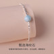Natural sea grain stone broken silver bracelet with custom engraving