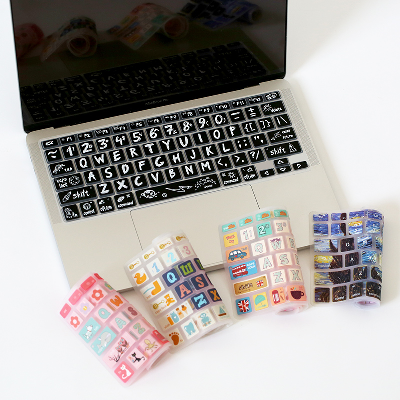 Macbook蘋果 air pro 13 15 17寸筆記本鍵盤膜imac時尚卡通可愛膜