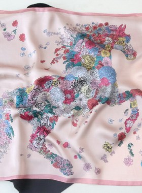 桑蚕丝骏马清扬花衣五色选欧美风