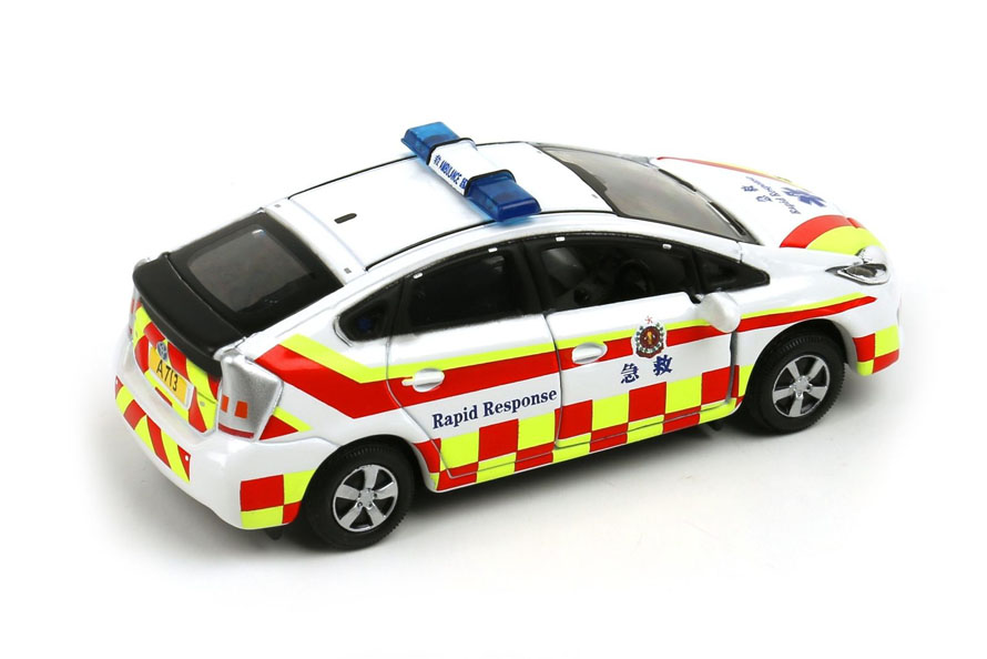 TINY 16 微影警车 1 64 丰t田普锐斯救护车香港急救警车模型 摆件 - 图1