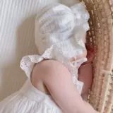 Детская кружевная милая хлопковая шапка для принцессы для новорожденных для девочек, кружевное платье, популярно в интернете
