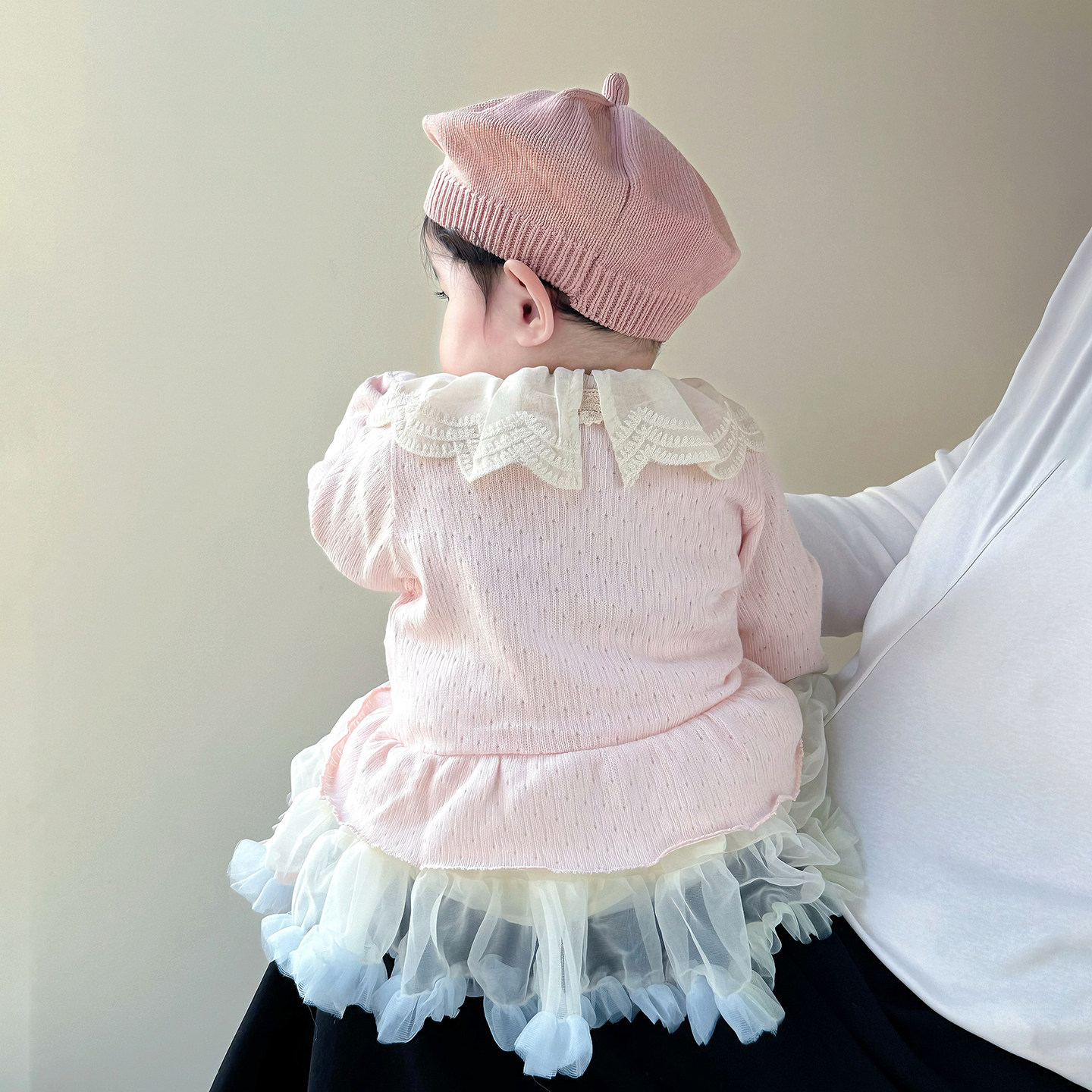 拉果拉女童秋衣宝宝公主开衫蕾丝花边领打底衣粉色外套套装外出服,淘宝优惠券,粉丝福利购,淘宝优惠卷