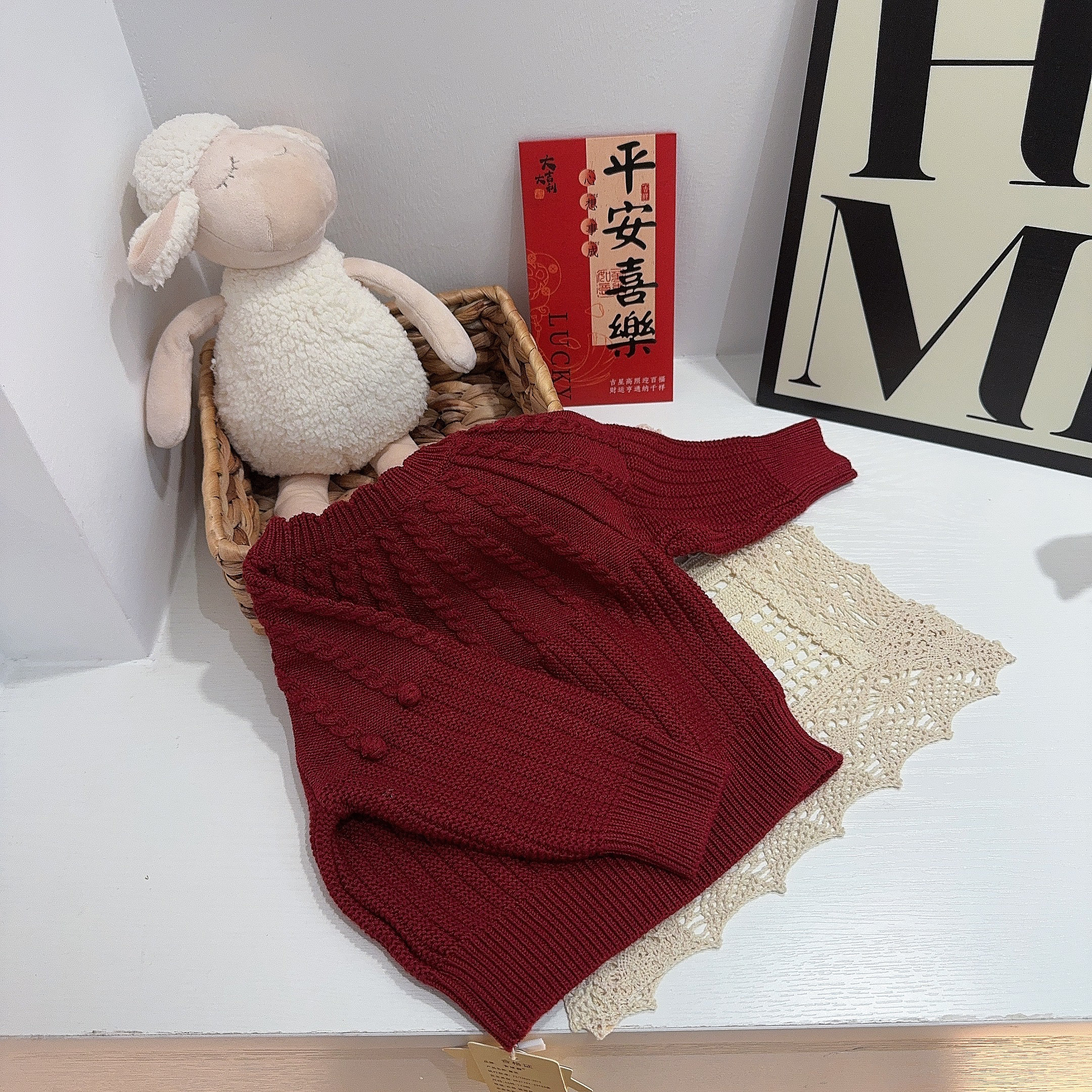 韩系婴儿开衫百天公主宝宝外套1-3周岁女童针织衫背带裤周岁套装,淘宝优惠券,粉丝福利购,淘宝优惠卷