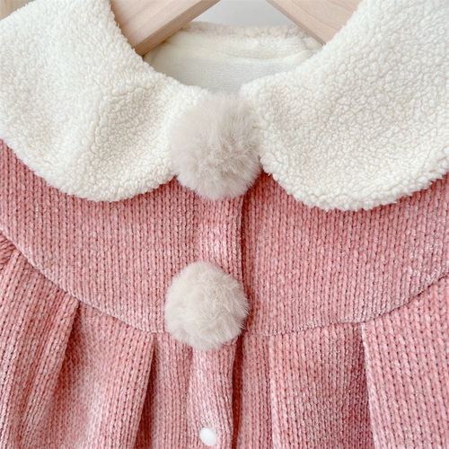 Детский демисезонный пуховик для девочек, платье, утепленная куртка для принцессы, в корейском стиле, наряд на выход