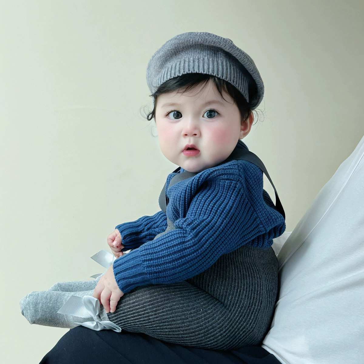拉果拉婴童毛衣秋季男宝女宝藏蓝色毛衣+弹力深灰举重裤袜多件套,淘宝优惠券,粉丝福利购,淘宝优惠卷