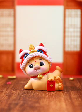 【专属甄选】创意新款醒狮马办公桌面摆件生肖马家居装饰新年礼物