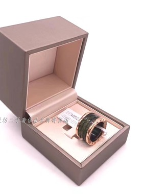 杭州寄售玫瑰金绿色大理石戒指