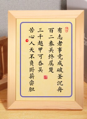 有志者事竟成苦心不负书法挂画