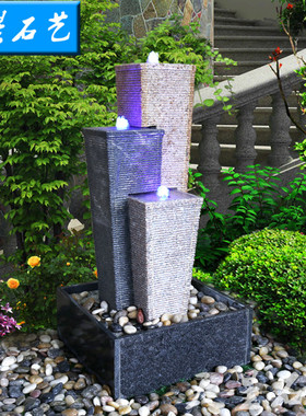 室内假山鱼池简约现代风创意装饰