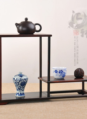 红木小型多宝阁茶具紫砂博古架