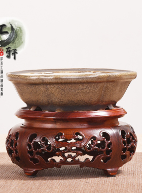 南通简约现代兰花盆栽展示木托架