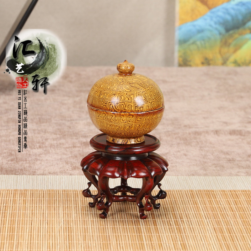 实木红酸枝花瓶微盆景茶壶香炉托架摆件铭杯展示加高复古圆形香几
