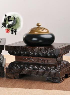 新中式佛像摆件加高木底座