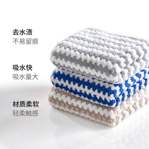 靓涤抹布厨房专用洗碗布家用吸水不易掉毛不易沾油擦桌子珊瑚绒 - 图3