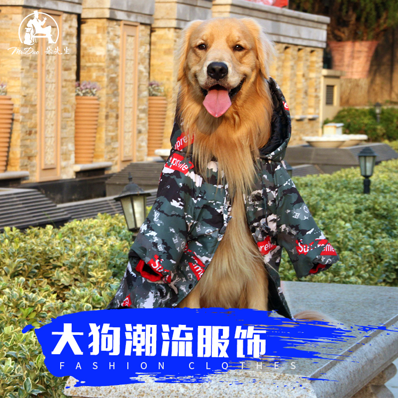 胡须叔叔金毛衣服大型犬秋冬大型犬大狗秋冬衣服加厚防水 - 图1