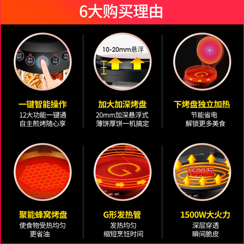 九阳家用双面加热煎称新款电饼档 九阳中天鸿浩电饼铛/可丽饼机/薄饼机