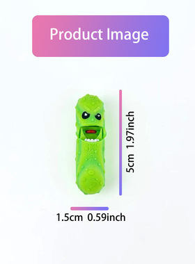 新款3D打印会张嘴的酸黄瓜Pickle Pack Keychain 黄瓜钥匙扣