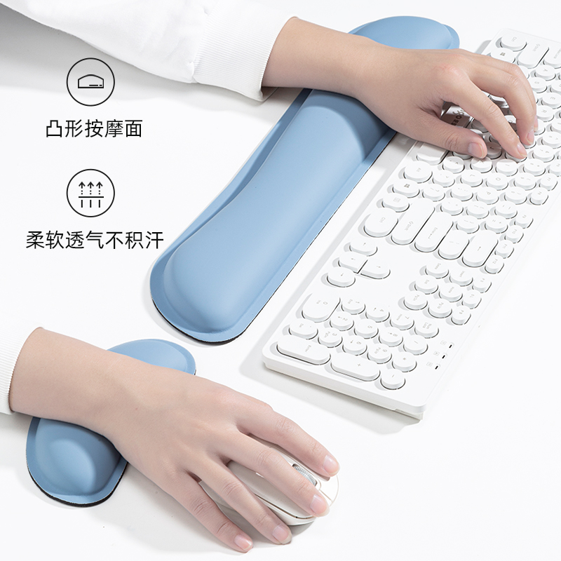 柯普顿键盘手托护腕鼠标垫电脑办公护手枕女舒适掌托手腕托记忆棉 - 图3