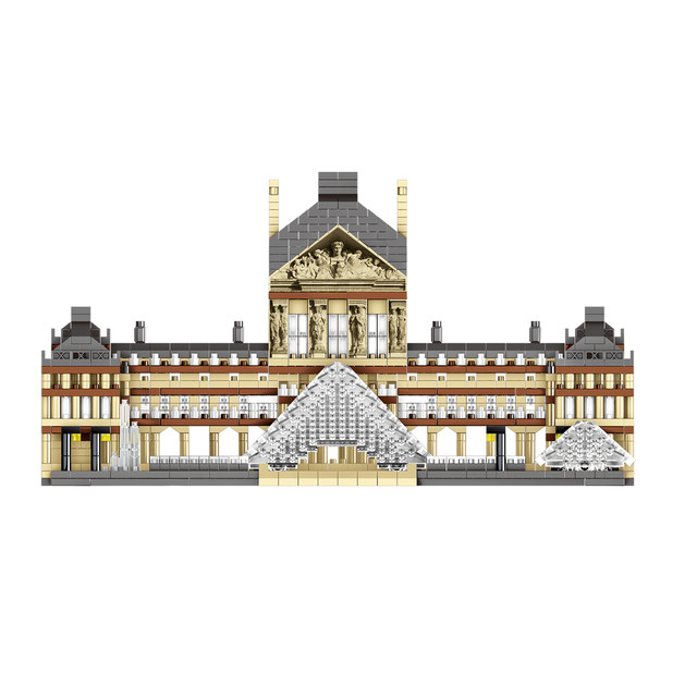 Zhegao puzzle difficult Louvre building blocks