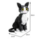 Zhegao black and white cow cat assembled building block model ornaments