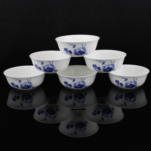 Underglaze color tableware noodle bowl Tao porcelain edge porcelain Jingdezhen