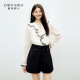 ເສື້ອຢືດ chiffon ruffled Qiushui Yiren