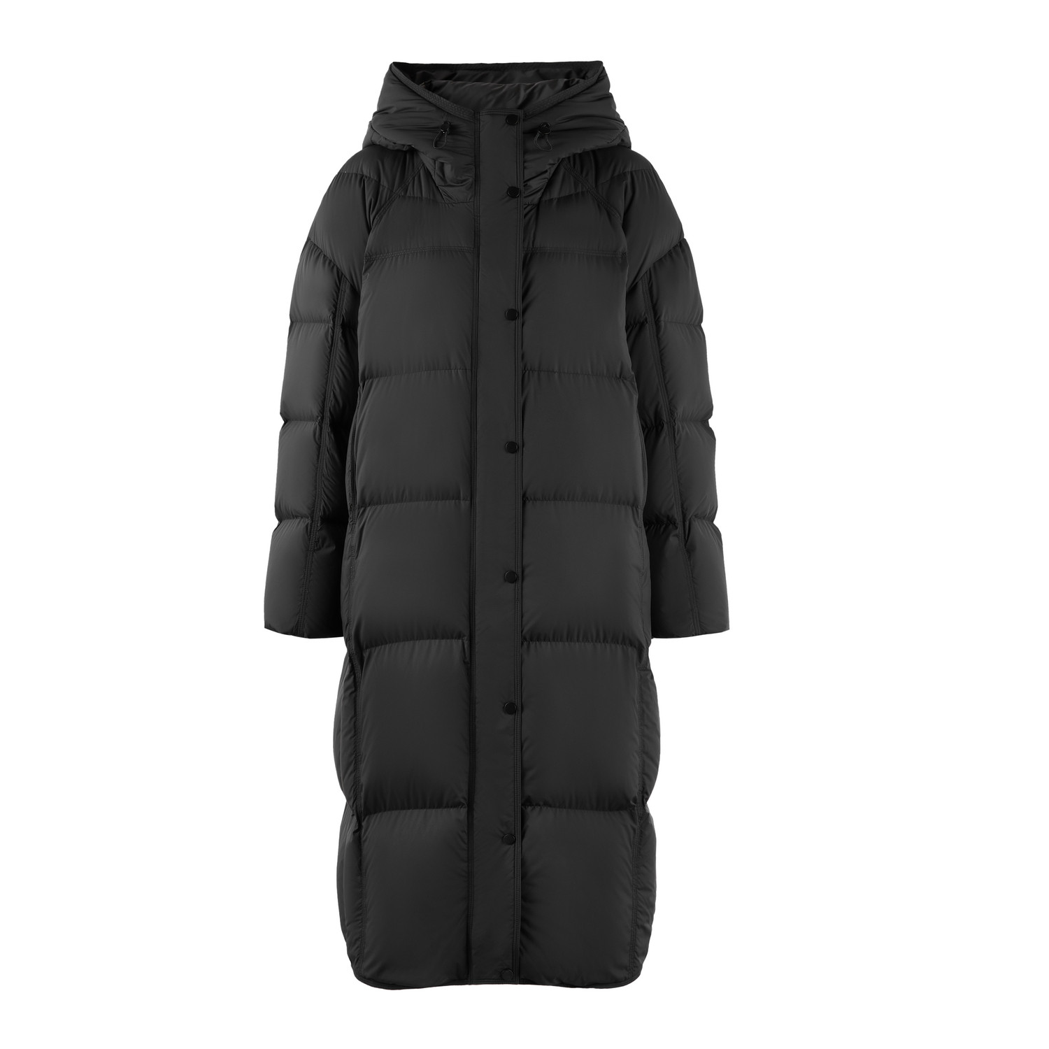 秋水伊人鹅绒黑金羽绒服女 2025年冬季新款气质通勤长款连帽外套,淘宝优惠券,粉丝福利购,淘宝优惠卷