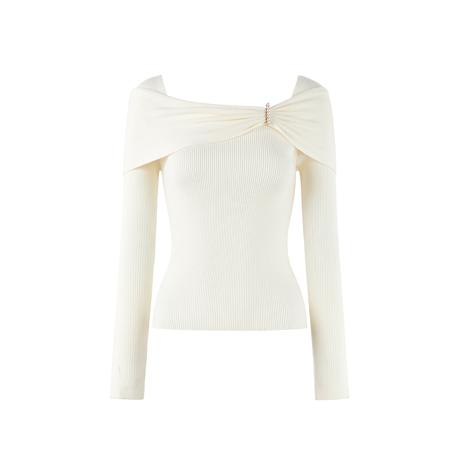 秋水伊人蝴蝶结一字肩红色针织衫女2025冬季新款时尚气质甜美上衣,淘宝优惠券,粉丝福利购,淘宝优惠卷