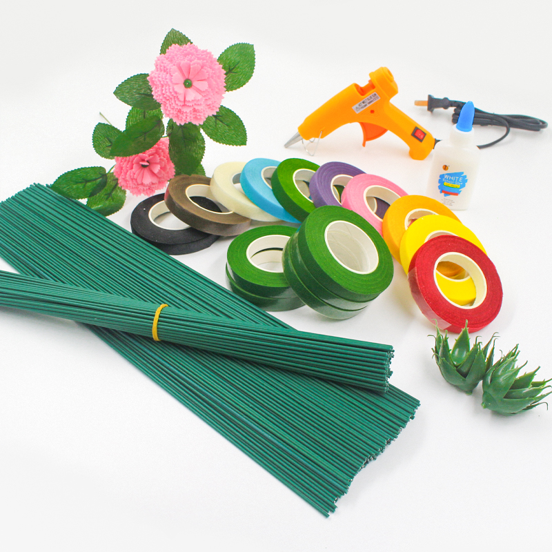 绿色花杆2号胶包花叶花托花艺胶带皱纹纸手工制作DIY材料细铁丝,淘宝优惠券,粉丝福利购,淘宝优惠卷